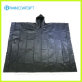 Notfall schwarze PEVA Regen Poncho Rpe-011